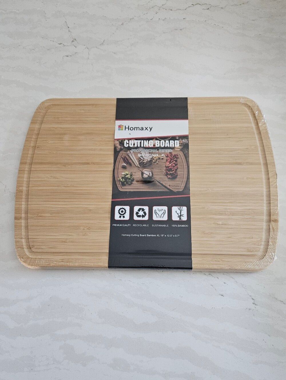 Homaxy Bamboo Cutting Board Natural Light Brown